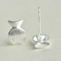 Basic Tiny Puffer Fish Earrings Stud in Sterling Silver