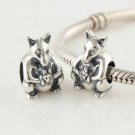 925 Sterling Silver Kangaroo & Baby Joey Charm - fits All European DIY Charm Bead Bracelets