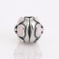 925 Sterling Silver Pink Cherry Blossom Clip - fits All European DIY Charm Bead Bracelets