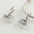 925 Sterling Silver Colosseum Pendant Charm - fits All European DIY Charm Bead Bracelets