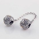 925 Sterling Silver Perfect Flowers Safety Chain - fits European Beads Bracelets