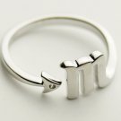 925 Sterling Silver Scorpio Zodiac Adjustable size RING - Horoscope / Astrological Jewelry