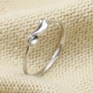 925 Sterling Silver Little Angel Wing Ring, Stacking Band