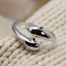 925 Sterling Silver Dolphin Fish Sea Lover Ring Band