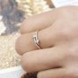 925 Sterling Silver Double Arrow Ring Stacking Band
