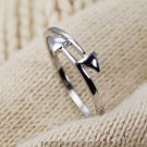 925 Sterling Silver Double Arrow Ring Stacking Band
