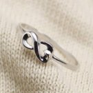 925 Sterling Silver Infinity Symbol Ring, Stacking Band