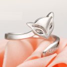925 Sterling Silver Wrap Around Fox Adjustable Ring Band