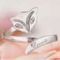 925 Sterling Silver Wrap Around Fox Adjustable Ring Band