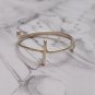 925 Sterling Silver Wire-Handcrafted Sideways Cross Adjustable Ring Band