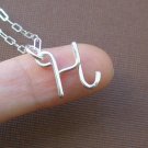 925 Sterling Silver Personalized Initial Necklace, Custom Monogram Gift