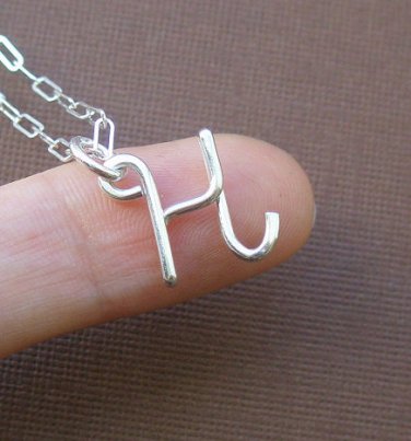 925 Sterling Silver Personalized Initial Necklace, Custom Monogram Gift