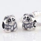925 Sterling Silver Panda Charm - fits European Beads Bracelets