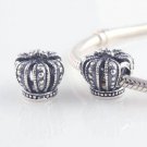 925 Sterling Silver Crown Charm - fits European Beads Bracelets
