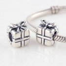925 Sterling Silver Present Charm - fits European Beads Bracelets