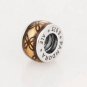 Sterling Silver Champagne Floral Spacer Charm - fits European Beads Bracelets