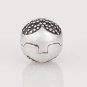 925 Sterling Silver Pink Pave Heart Clip Charm - fits European Beads Bracelets