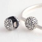 925 Sterling Silver Lace Floral Clip Charm - fits European Beads Bracelets