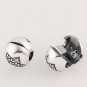 925 Sterling Silver Big Star Pave Clip Charm - fits European Beads Bracelets