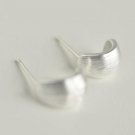 Back to Basic - Petal Earrings Stud in Matte Sterling Silver