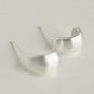 Back to Basic - Petal Earrings Stud in Matte Sterling Silver