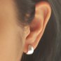 Back to Basic - Petal Earrings Stud in Matte Sterling Silver