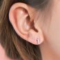Mini Cat & Fish Bones Earrings Stud in Sterling Silver