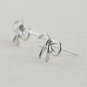 Simple Knot Ribbon Earrings Stud in Sterling Silver