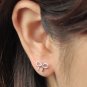 Simple Knot Ribbon Earrings Stud in Sterling Silver