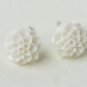 Mini White Lotus Flower with Sterling Silver Post
