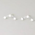 3 Stars Earrings Stud in Sterling Silver