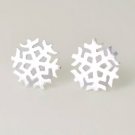 Basic Mini Snowflake Earrings Stud in Sterling Silver