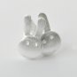 Cute Mini Bunny Rabbit Earrings Stud in Matte Sterling Silver
