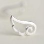 Beautiful Angel Wing Earrings Stud in Matte Sterling Silver