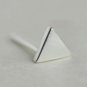 Back to Basic - Triangle Earrings Stud in Matte Sterling Silver