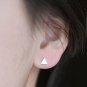 Back to Basic - Triangle Earrings Stud in Matte Sterling Silver