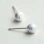 Tiny Sparkling Ball Earrings Stud in Sterling Silver