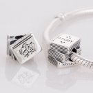 925 Sterling Silver Study Book Charm - fits European Beads Bracelets