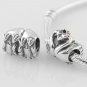 925 Sterling Silver Swan Embrace Charm -fits European Beads Bracelets