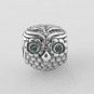 925 Sterling Silver Wise Owl Charm - fits European Beads Bracelets
