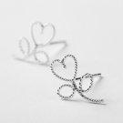 Mini Flower Wire Twisted Earrings Stud in Sterling Silver