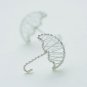 Mini Umbrella Wire Wrapped Mesh Earrings Stud in Sterling Silver