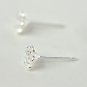 Mini Flax Flower Earrings Stud in Sterling Silver