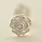 Mini Rose Flower Earrings Stud in Sterling Silver