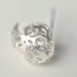 Openwork Filigree Curve Earrings Stud in Sterling Silver