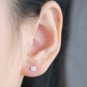 Back to Basic - Ultra Mini Square Earrings Stud in Sterling Silver