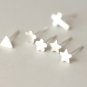 Back to Basic - Ultra Mini Triangle Earrings Stud in Sterling Silver