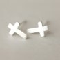 Back to Basic - Ultra Mini Cross Earrings Stud in Sterling Silver