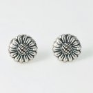 Mini Sunflower Earrings Stud in Sterling Silver