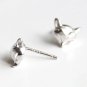 Mini Baby Fox Earrings Stud in Sterling Silver